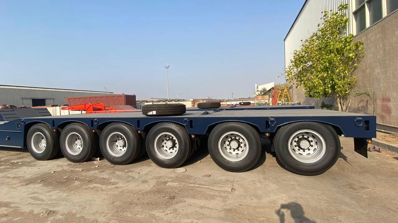 150-ton 6-axle lowbed trailer, full length view