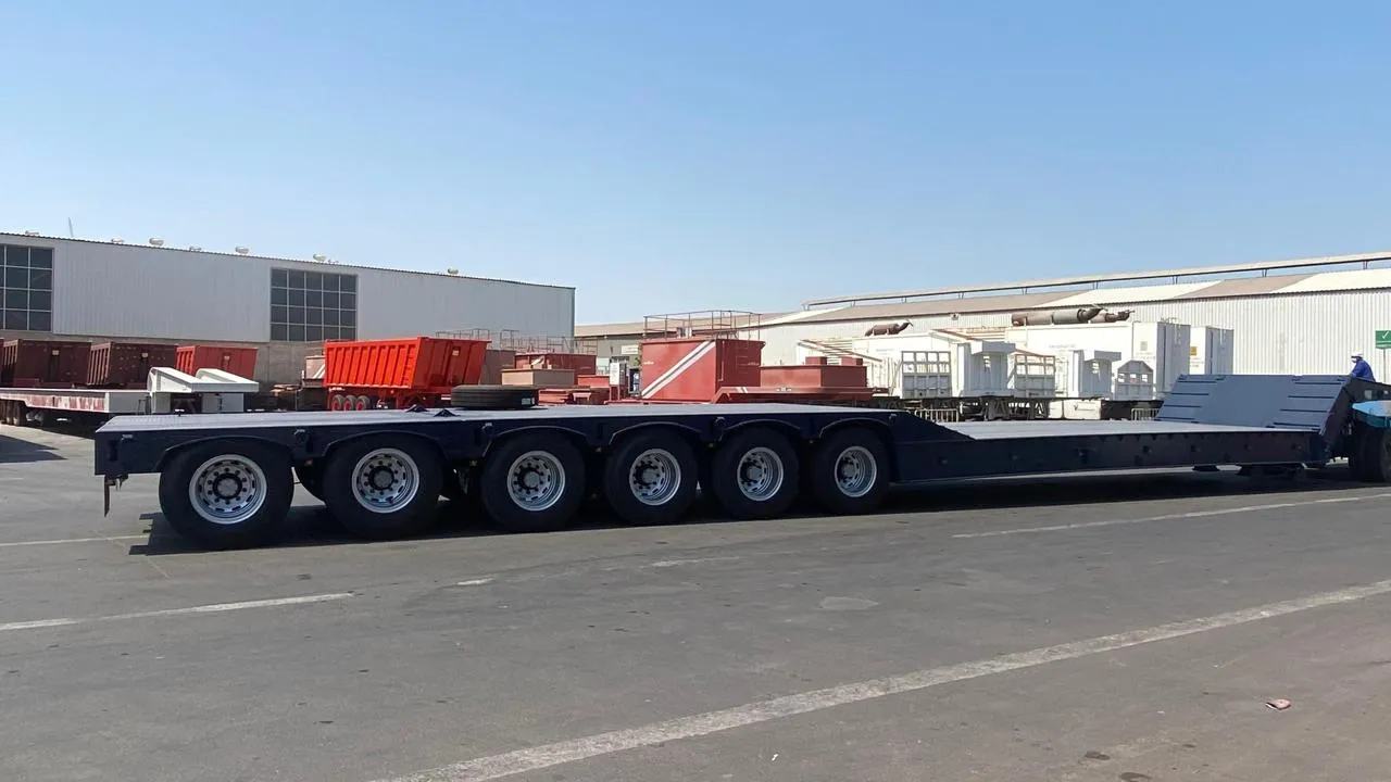 6-axle lowbed trailer suspension and running gear